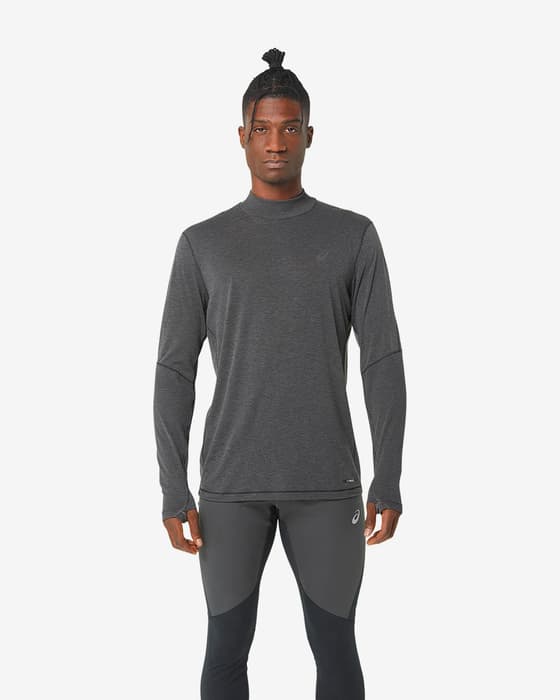 Camiseta ASICS Metarun Mock manga larga gris