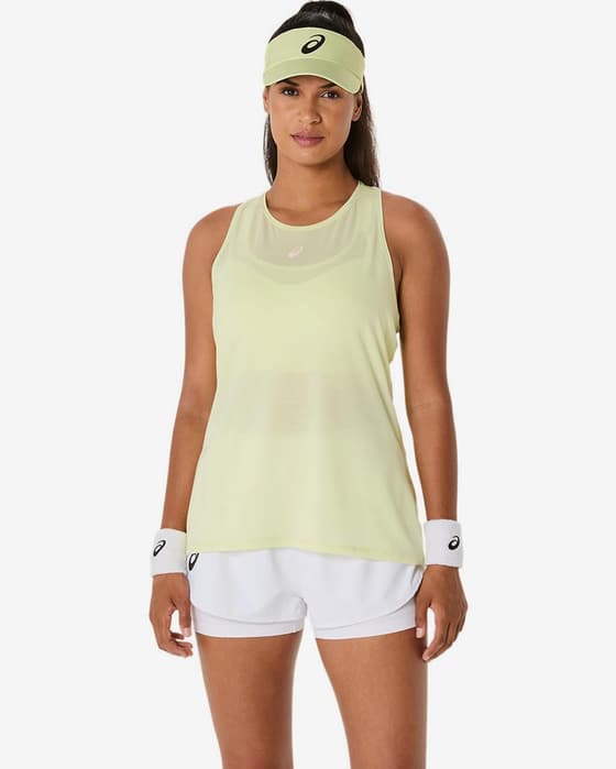 Camiseta ASICS Nagino Run Tank sin mangas amarillo mantequilla mujer