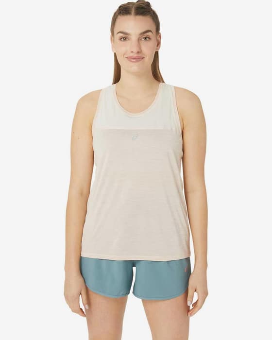 Camiseta ASICS Race sin mangas blanco mujer