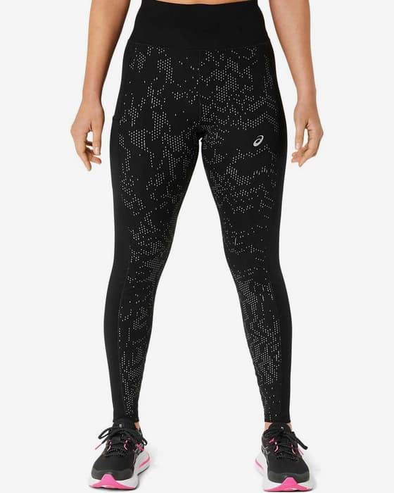 Malla larga ASICS Lite-Show Tight negro blanco mujer