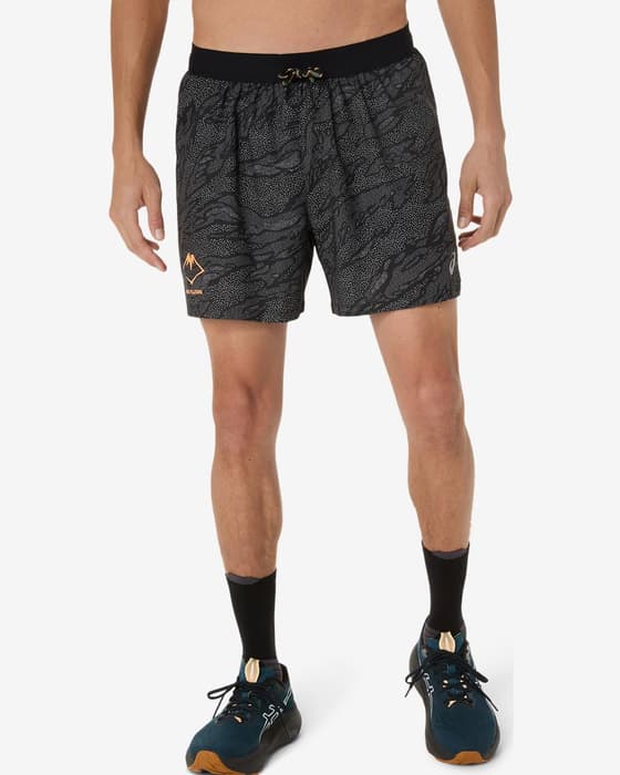 ASICS Fujitrail All Over Print 5In Shorts Black
