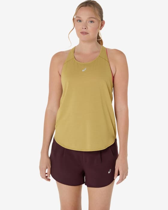 Camiseta ASICS Road Tank tirantes amarillo ocre mujer