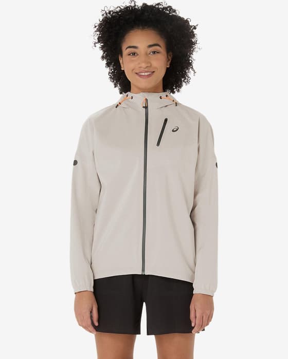 ASICS Fujitrail Elite Damen Laufjacke altweiß