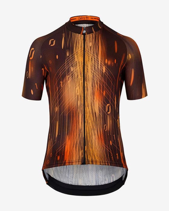 Maillot Assos Mille GT c2 Drop Head manga corta naranja óxido negro