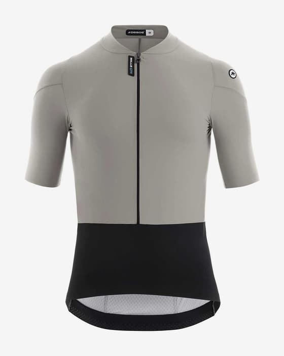 Maillot Assos Mille GTS C2 manga corta gris claro negro
