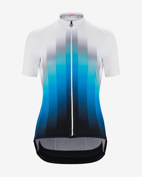 Maillot Assos Mille GT c2 Gruppetto manche courte bleu blanc noir femme
