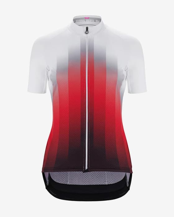 Maillot Assos Mille GT c2 Gruppetto manche courte rouge blanc noir femme