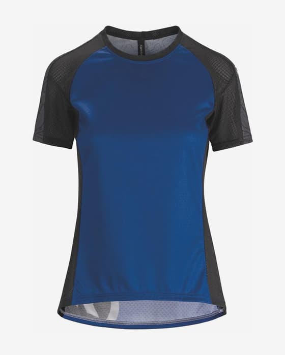 Maillot Assos Trail Womens manche courte bleu foncé noir femme