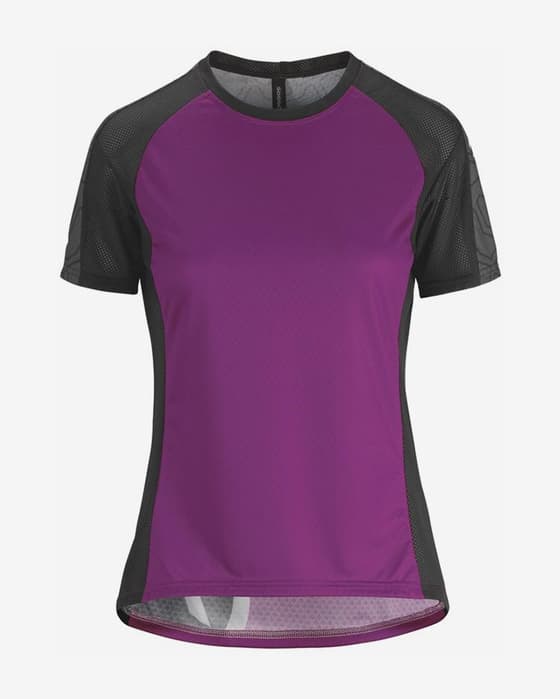 Maillot Assos Trail Womens manche courte lilas noir femme