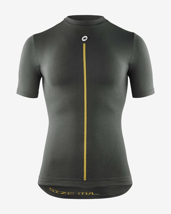  Camiseta interior Assos 2/3 manga corta gris oscuro naranja