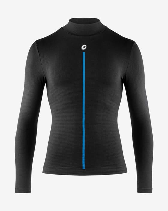 Camiseta interior Assos 3/3 manga larga negro mate azul