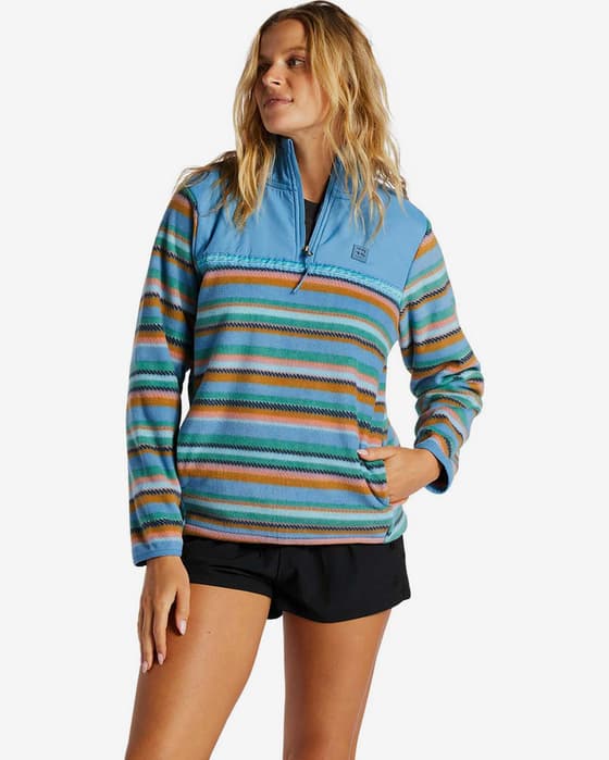 Billabong Boundary Lite Half Zip Sweatshirt Blå Damer