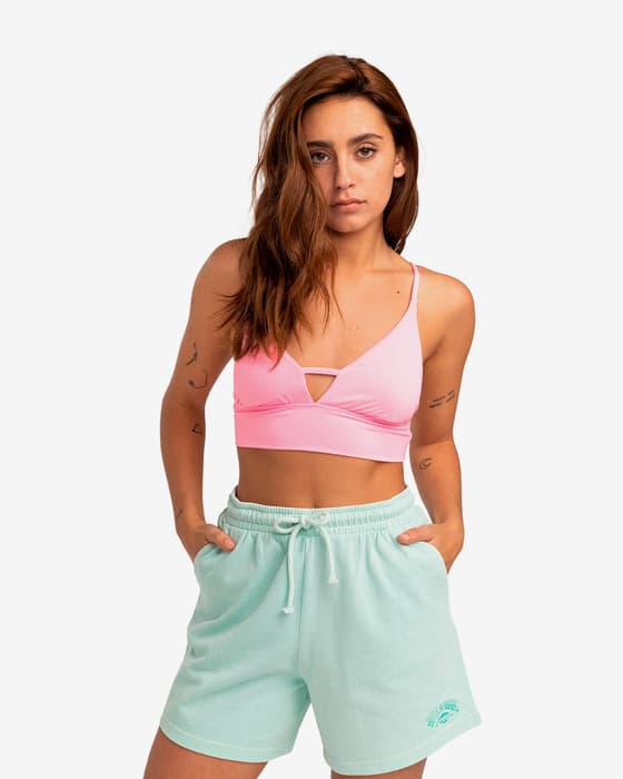 Pantalón corto Billabong More Fun azul claro mujer