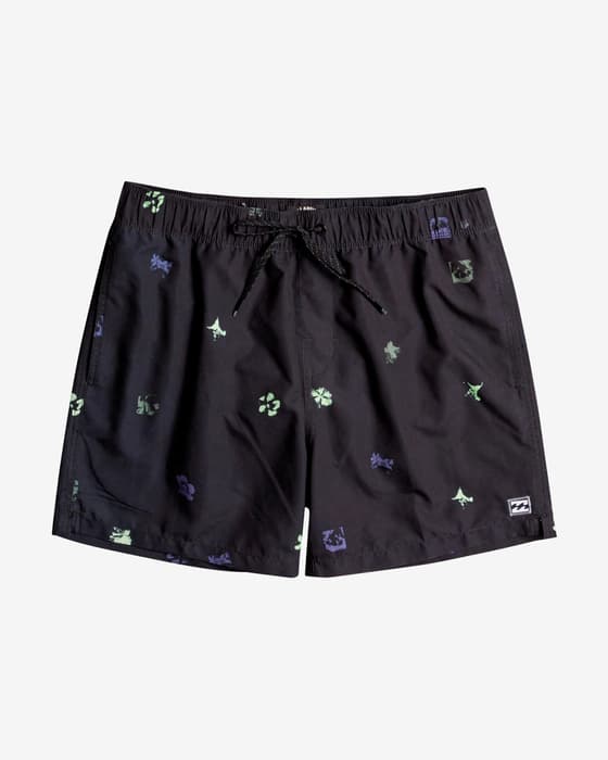 Maillot de bain Billabong Good Times Layback noir lilas vert