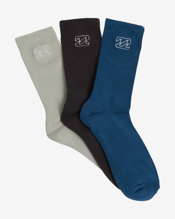 Calcetines Billabong Wave Wash (3 pares) azul negro beige
