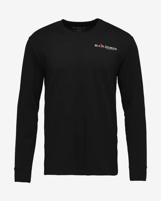 Camiseta Black Diamond Heritage Wordmark manga larga negro
