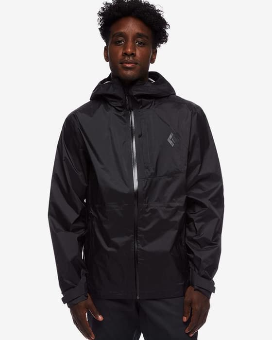 Giacca sottile Black Diamond Treeline Rain Shell nero