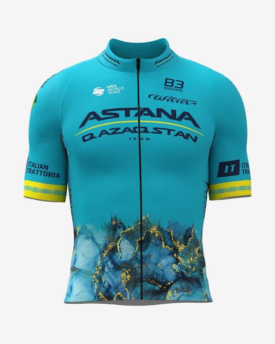 Maillot Astana Qazaqstan Team 2024 manche courte bleu