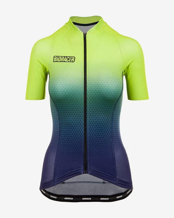 Maillot Bioracer Vesper manga corta azul verde mujer