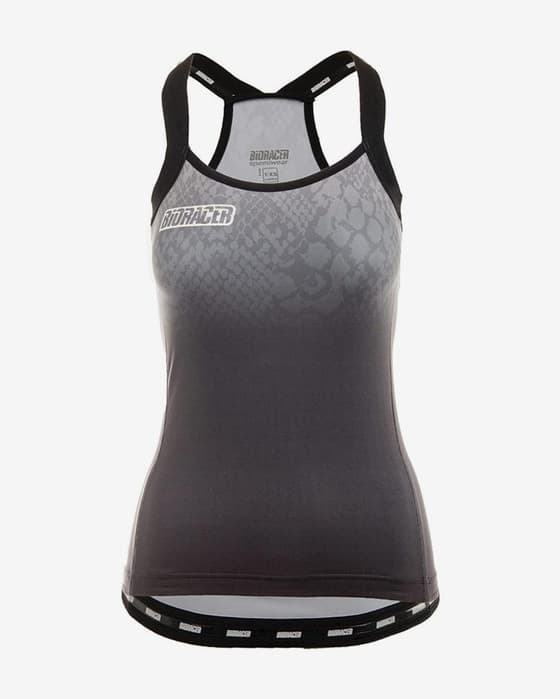 Maillot Bioracer Vesper Tan Top bretelles noir gris femme