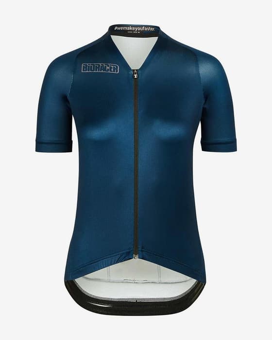 Maillot Bioracer Icon manga corta azulado mujer