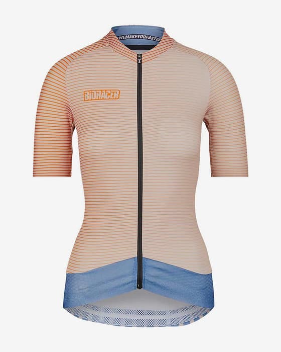 Maillot Bioracer Epic manga corta naranja mujer