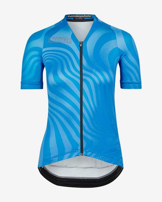 Maillot Bioracer Icon Met manga corta azul mujer