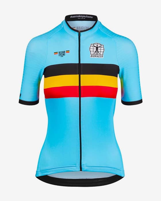 Maillot Bioracer Belgium Icon Classic manche courte bleu femme