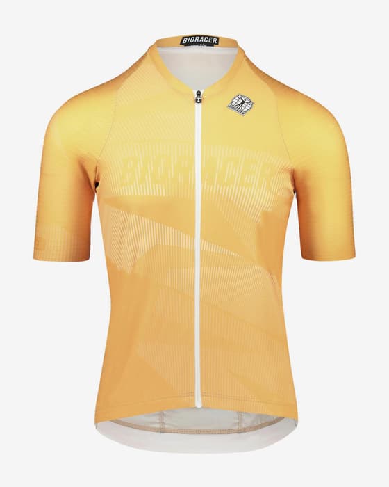 Maillot Bioracer Icon manches courtes jaune bleu.