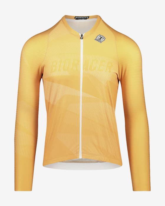 Maillot Bioracer Icon manches longues jaune orangé.