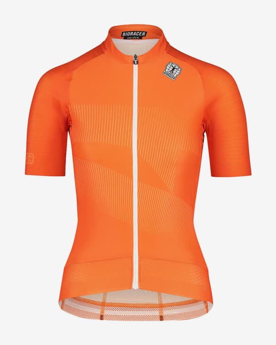 Maillot Bioracer Epic manches courtes orange femme.