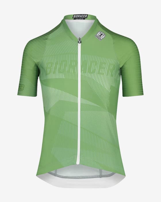 Maillot Bioracer Icon manches courtes vert femme.