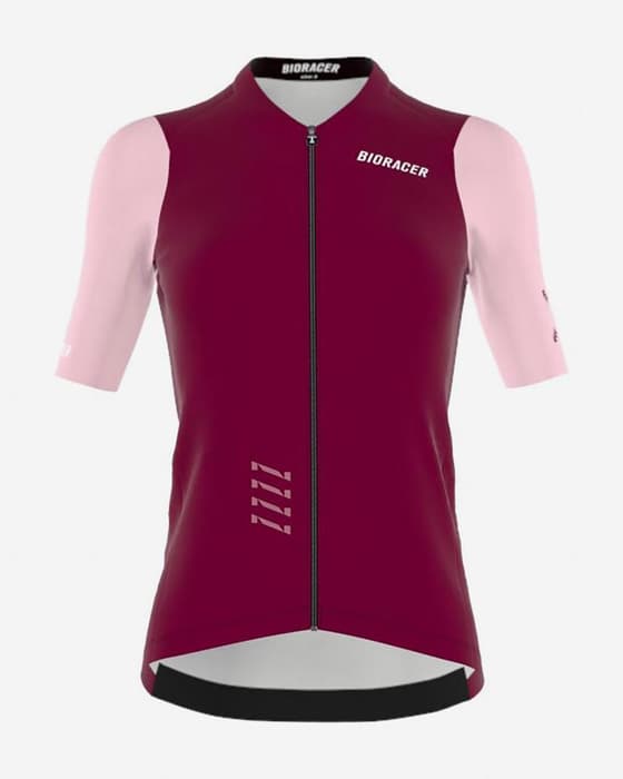 Maillot Bioracer Icon 2025 manches courtes bordeaux rose clair femme
