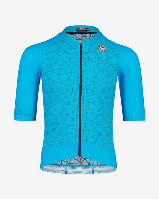 Maillot Bioracer Speedwear Graphene manches courtes bleu clair.