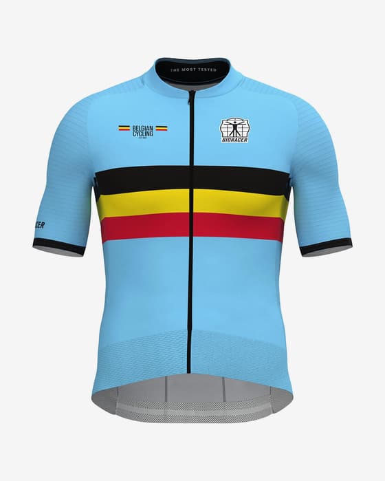 Maillot Bioracer Belgium Epic manches courtes bleu multicolore