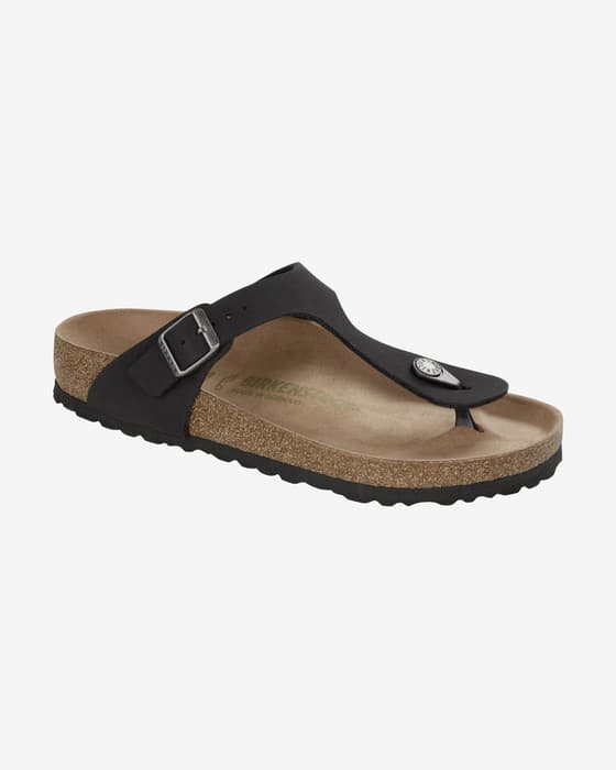 Birkenstock Gizeh Vegan Narrow Sandals Black Brown