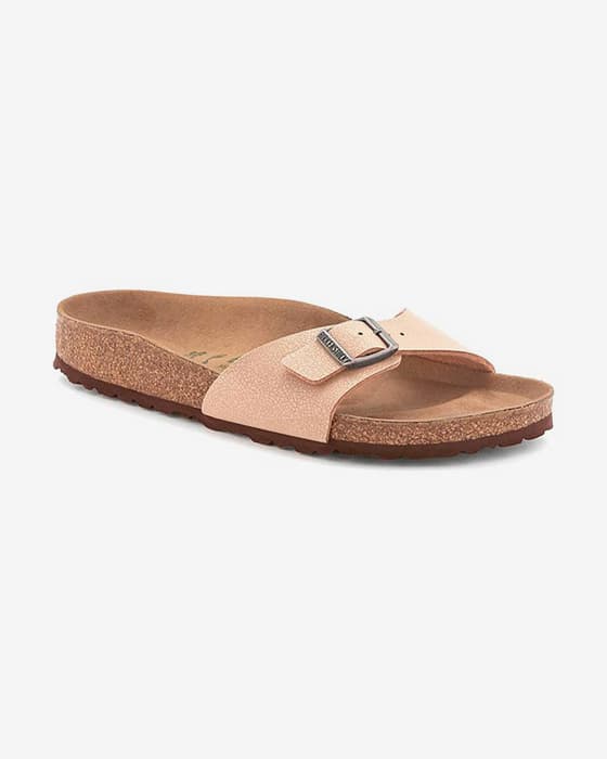 Birkenstock Madrid Earthy Vegan Narrow Sandals Pink Brown Women