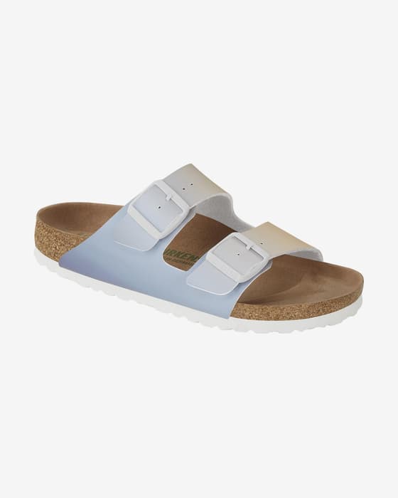 Birkenstock Arizona Vegan Narrow Sandals Blue Yellow White Women