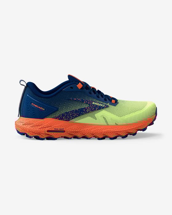 Zapatillas Brooks Cascadia 17 Medium azul verde lima naranja