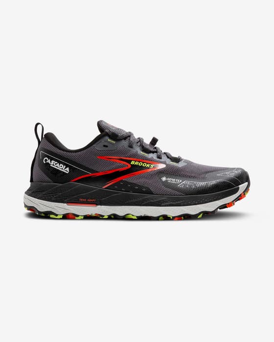 Brooks Cascadia 18 Medium GORE-TEX Trailrunningschuhe dunkelgrau/rot