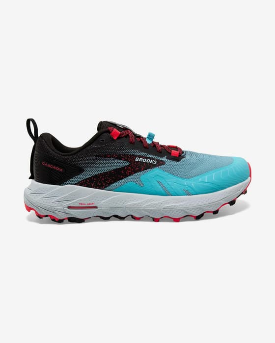 Zapatillas Brooks Cascadia 17 Medium negro azul celeste mujer