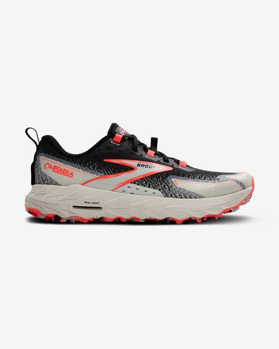 Zapatillas Brooks Cascadia 18 Medium negro blanco rojo mujer