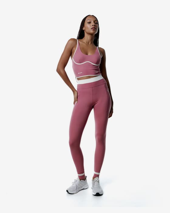 Collant long Black Limba CourtEdge rose blanc femme