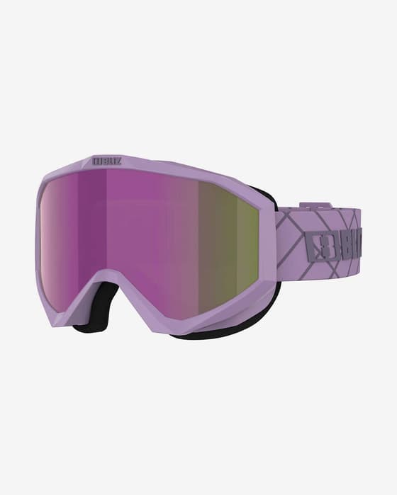 Máscara Bliz Liner rosa con lente espejada violeta