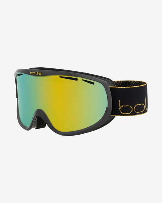 Máscara Bollé Sierra negro dorado con lente espejada Sunshine
