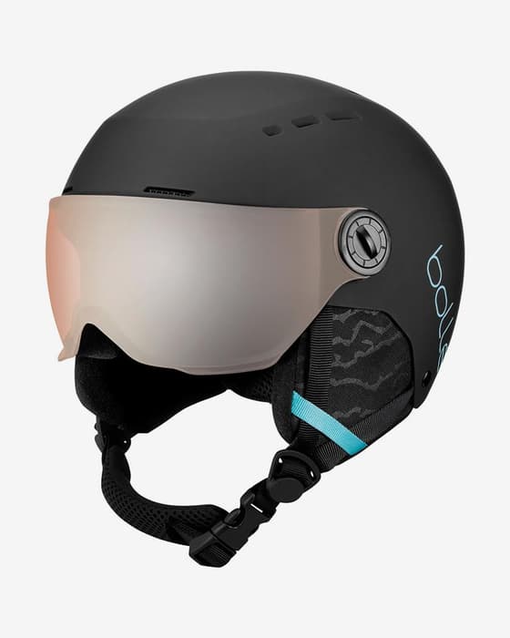 Casco Bollé Quiz Visor negro con lente Orange Gun infantil