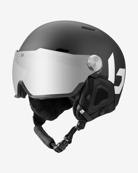 Casco Bollé Might Visor negro con lente espejada Brown Gun gris