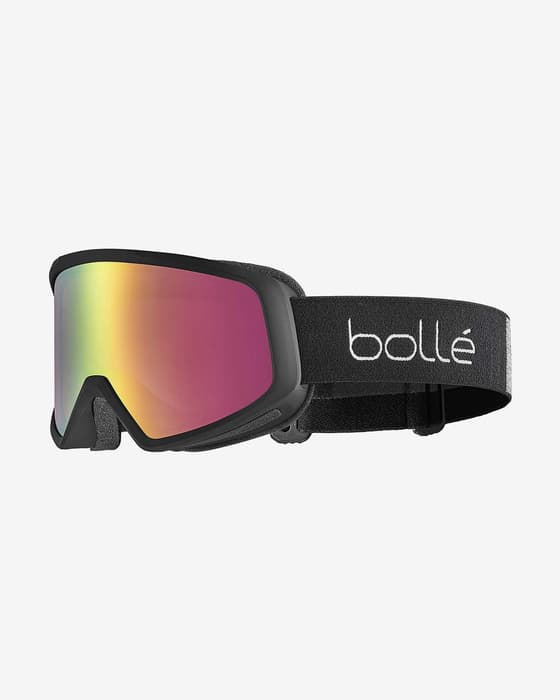 Máscara Bollé BEDROCK PLUS negro mate lente espejada rosa oro