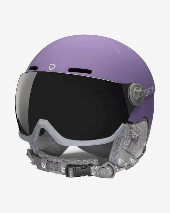 Briko Blenda Visor Damen Helm violett mit grauem verspiegeltem Glas