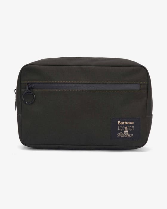 Neceser Barbour Field Canvas verde mate negro
